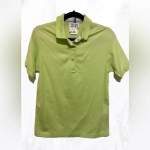 ESCADA SS lime green sport polo short  sleever collared T-shirt S